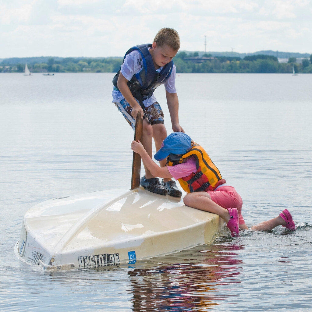 Photo of a capsized boat