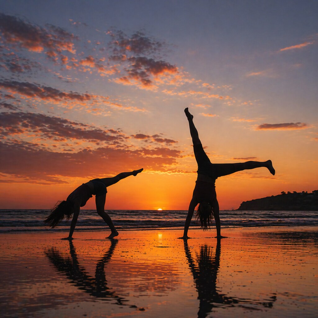 Photo of some people doing cartwheels