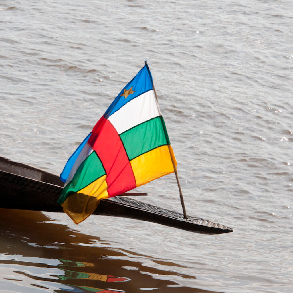 The flag of the Central African Republic.