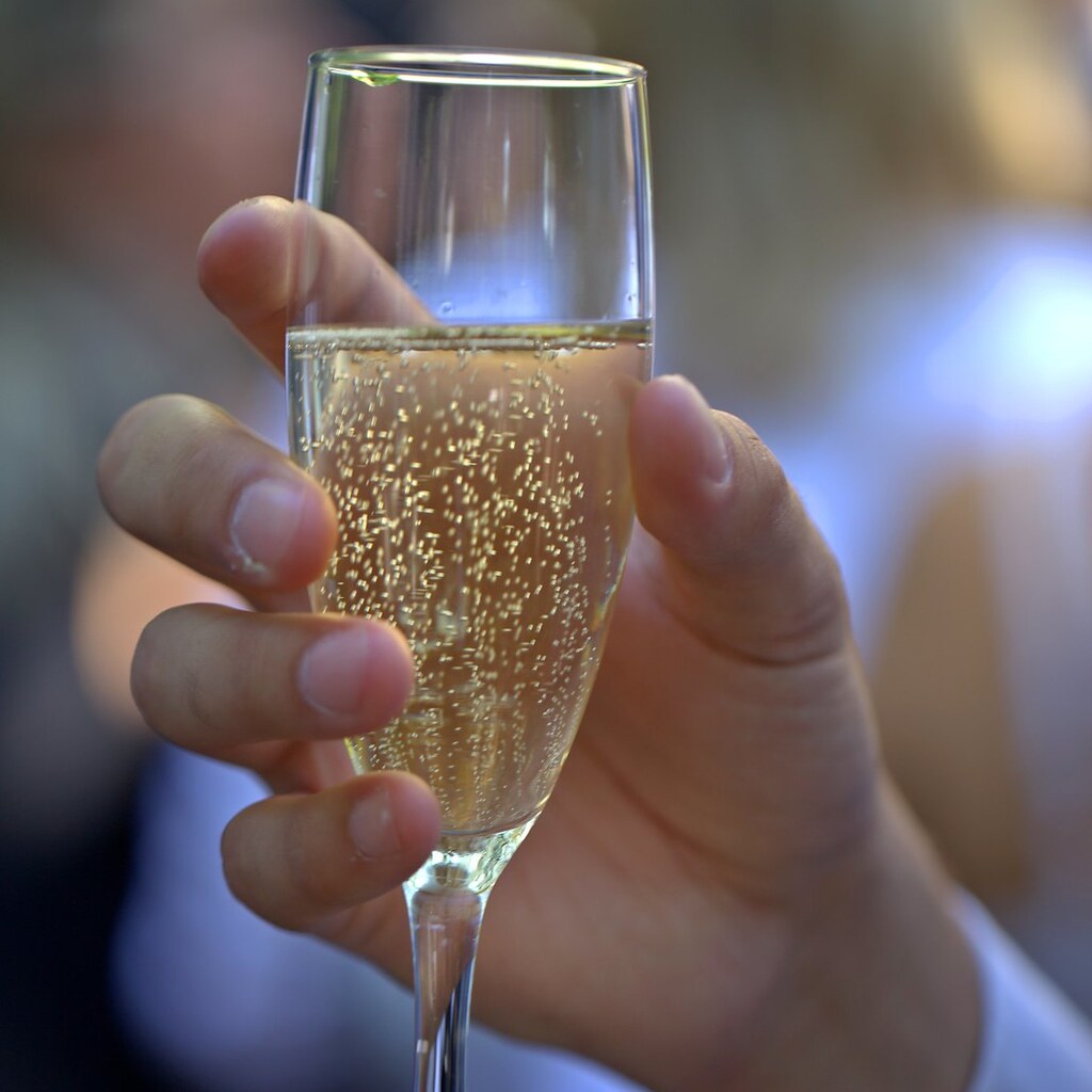 Photo of a glass of Champagne