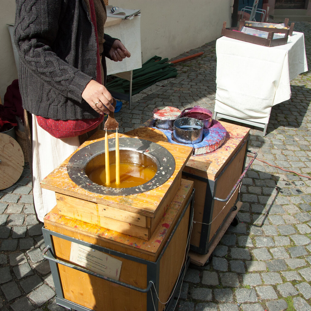 Photo of someone making candles