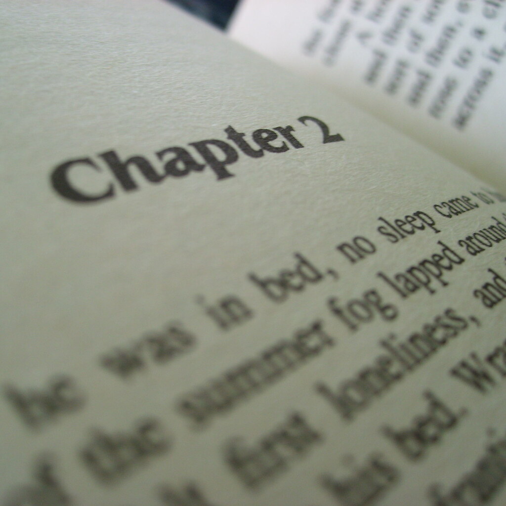 Photo of the title of a chapter in a book
