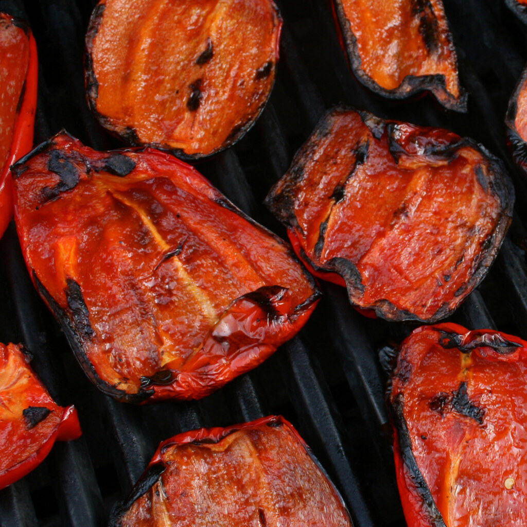Photo of charred peppers