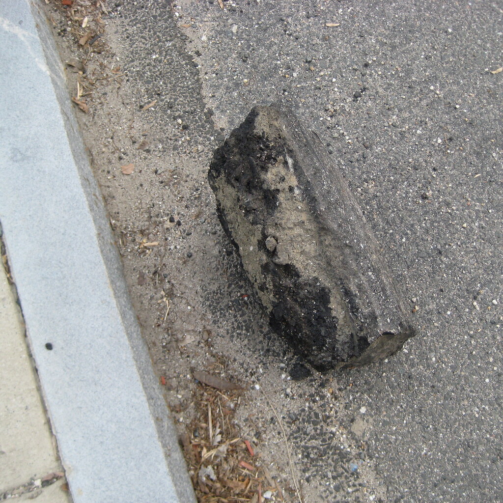 Photo of a chunk of asphalt