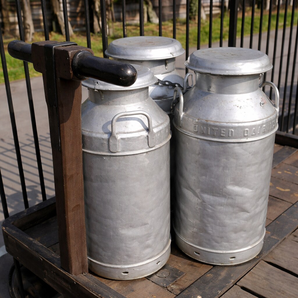 Photo of milk churns