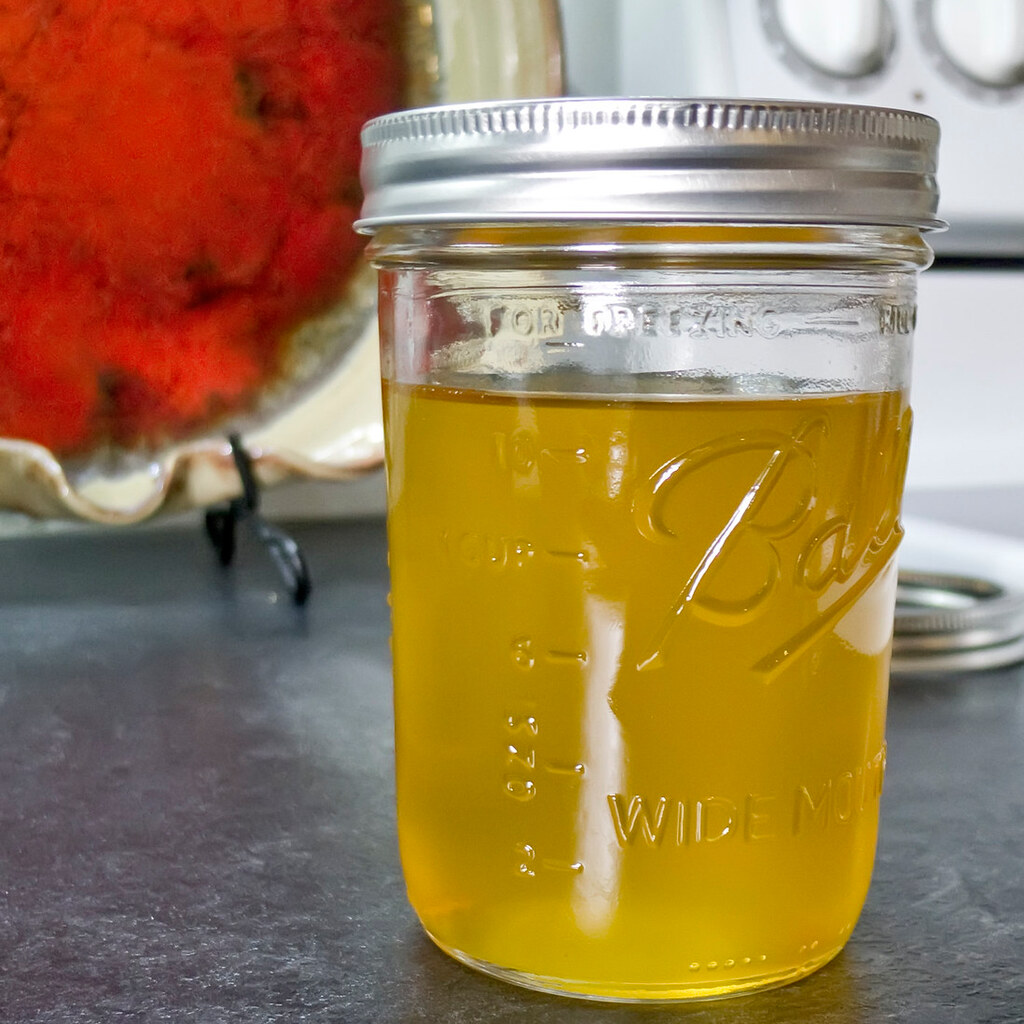 Photo of a jar of clarified butter