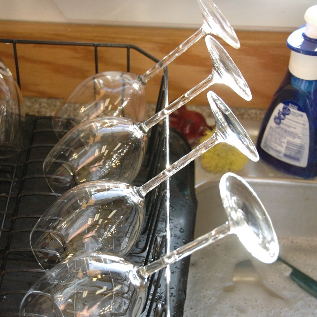 Photo of clean wine glasses