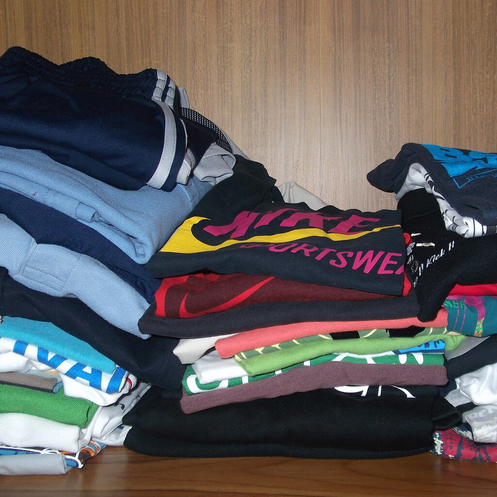Photo of stacks of clothes