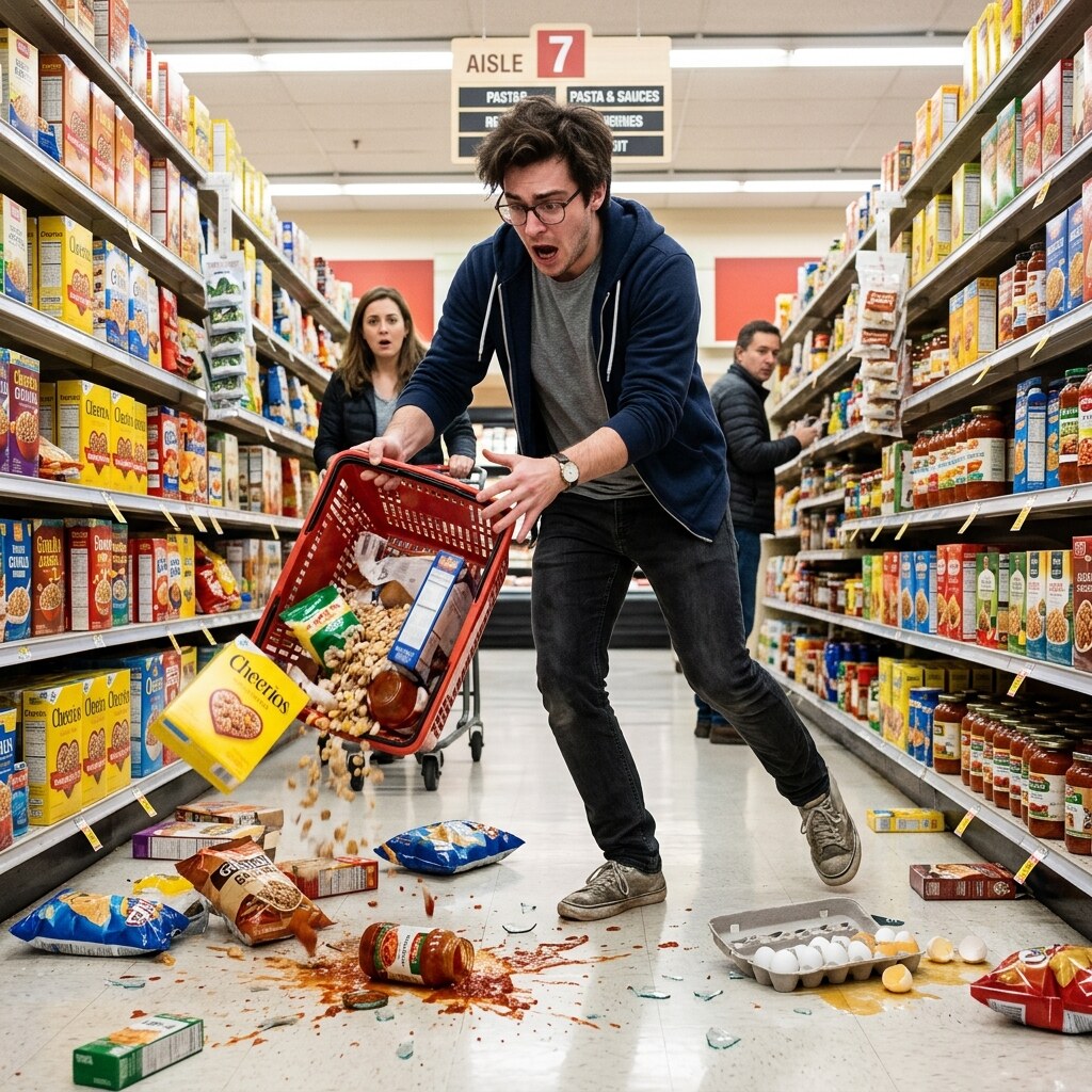 Generated image of someone being clumsy