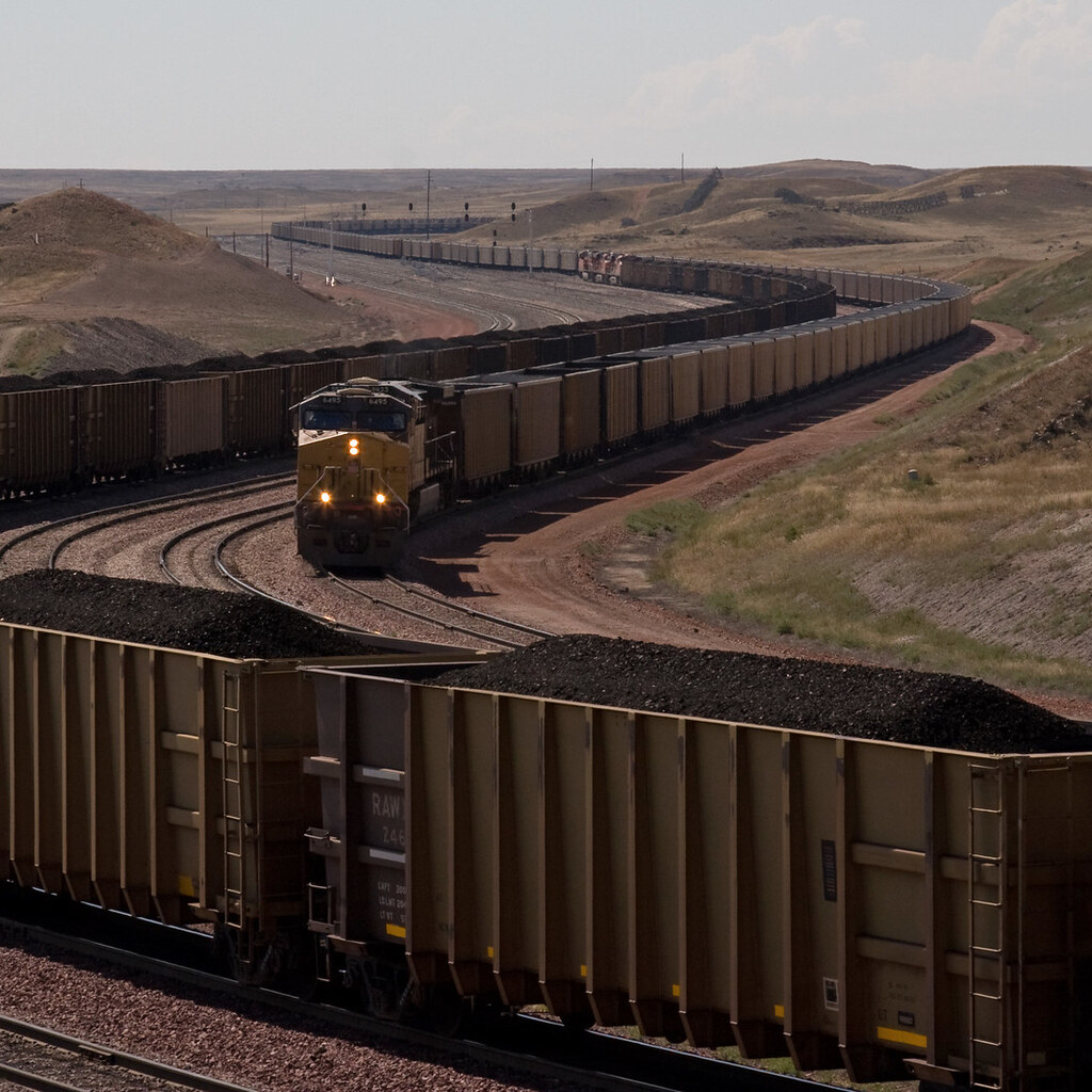 Photo of trains filled with coal