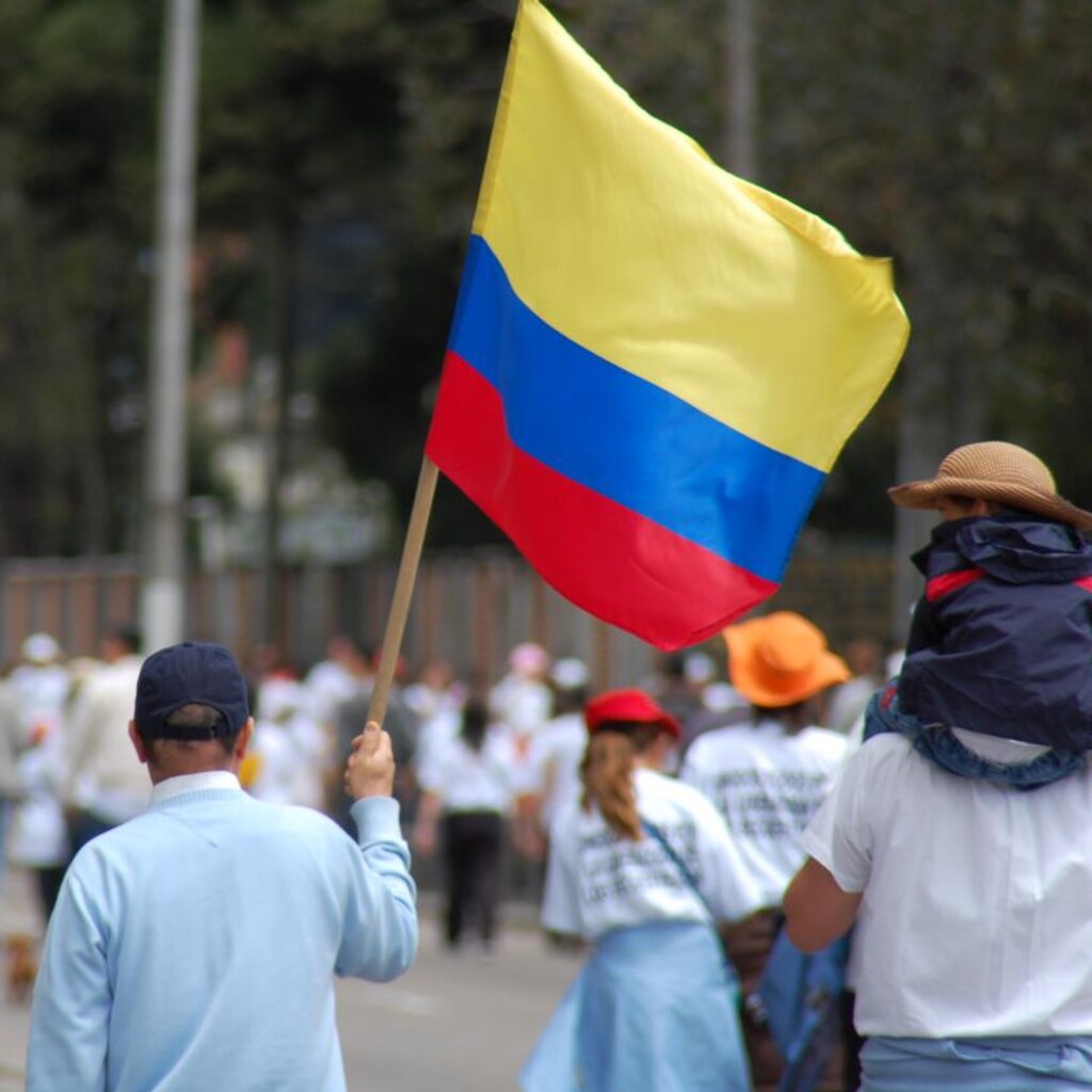 Photo of the Colombian flag