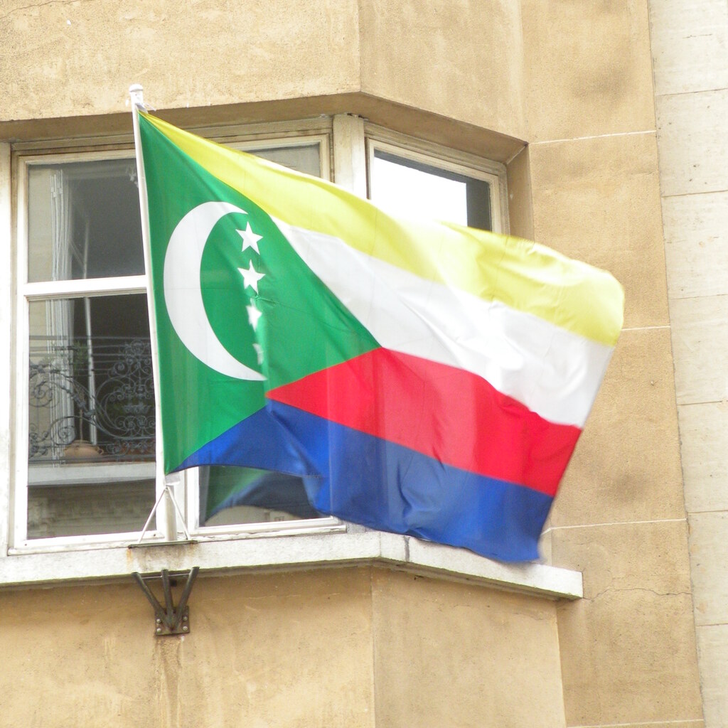 The flag of Comoros.