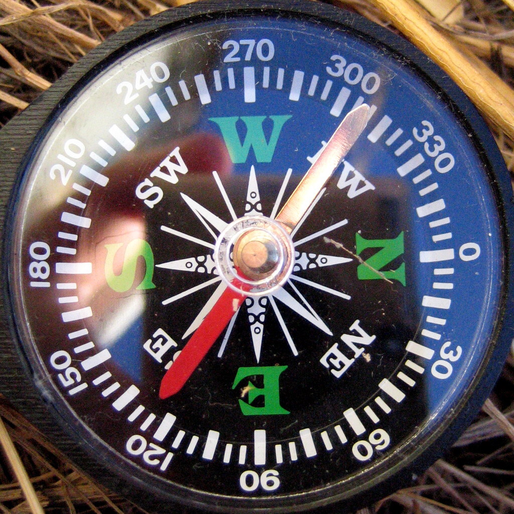 Photo of a compass
