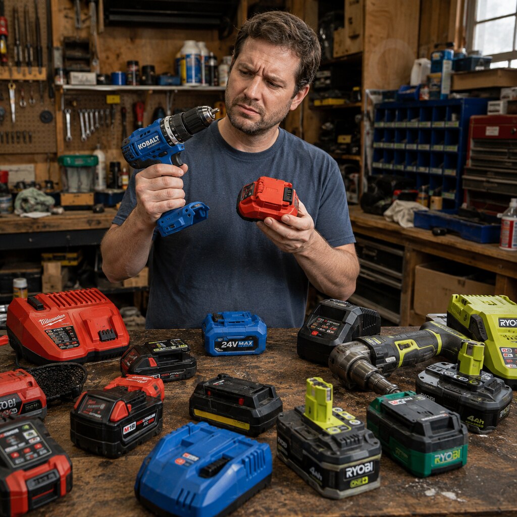 Generated image of incompatible batteries