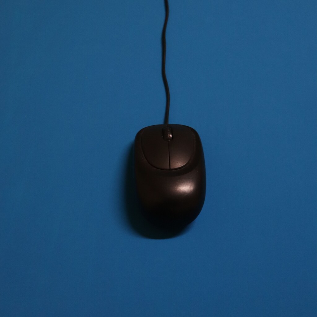 A photo of a computer mouse