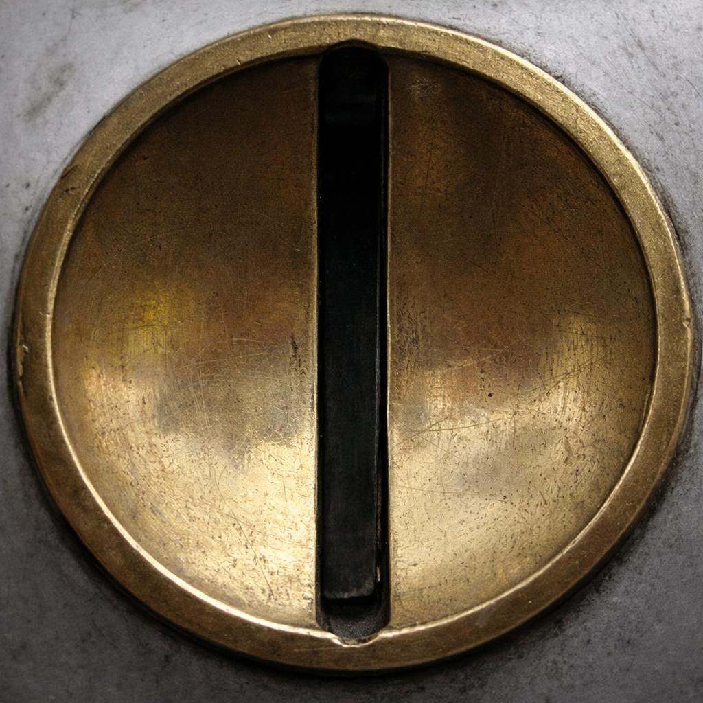 Photo of a concave coin slot
