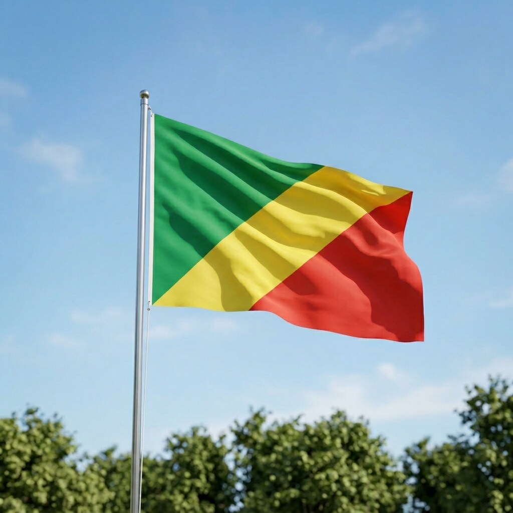 Generated image of the flag of Congo-Brazzaville