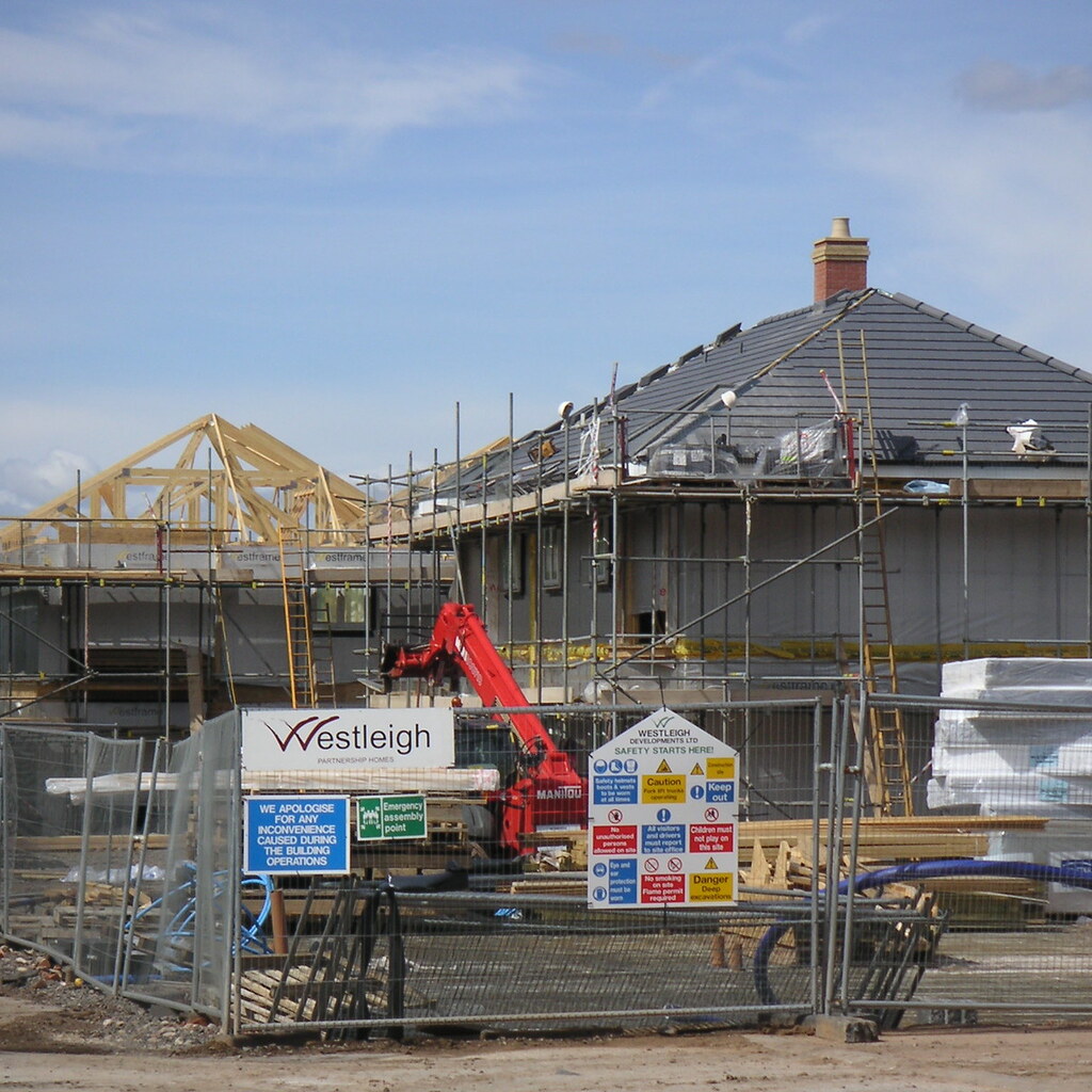 Photo of a house being built