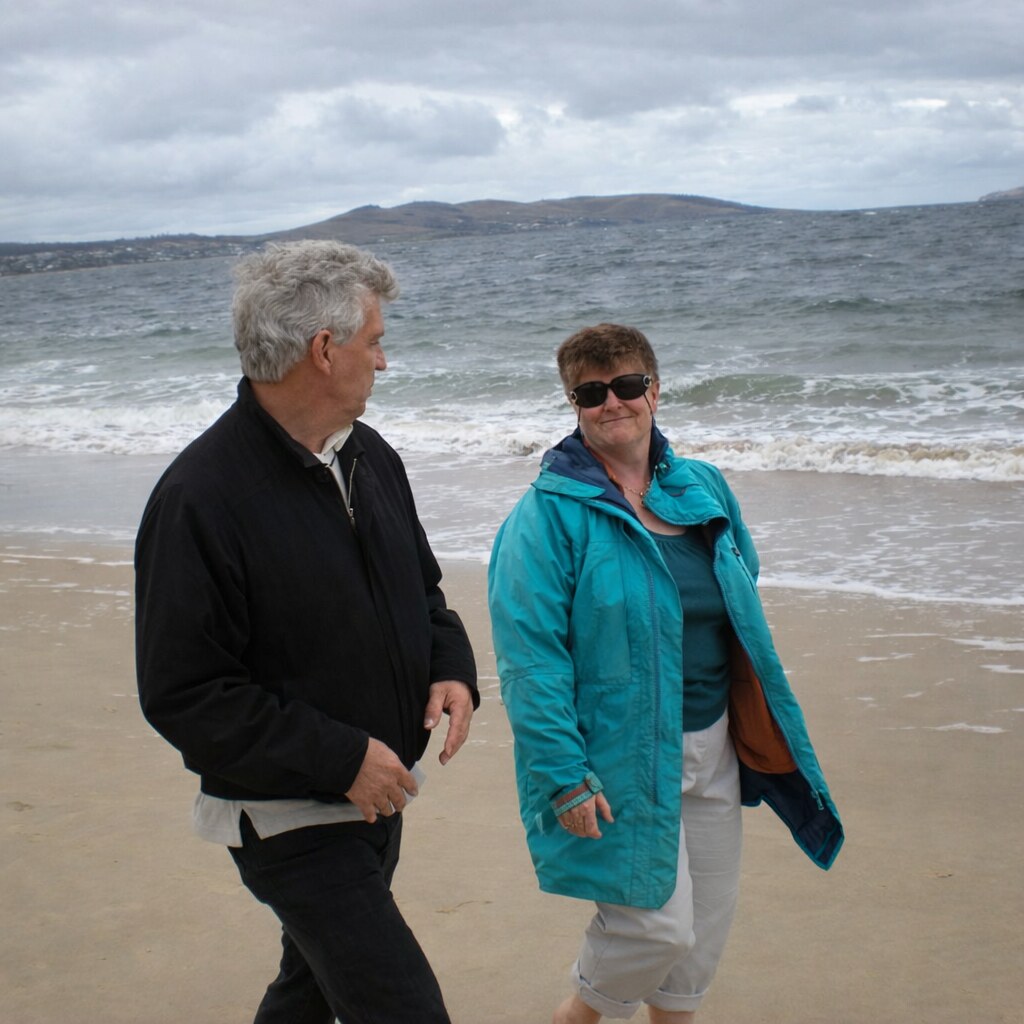 Photo of two people having a conversation