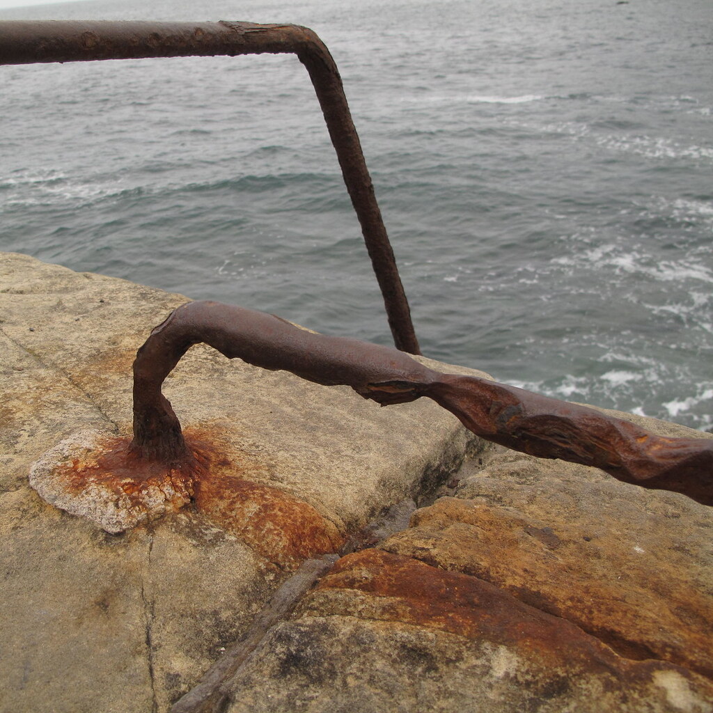 Photo of corroded rails