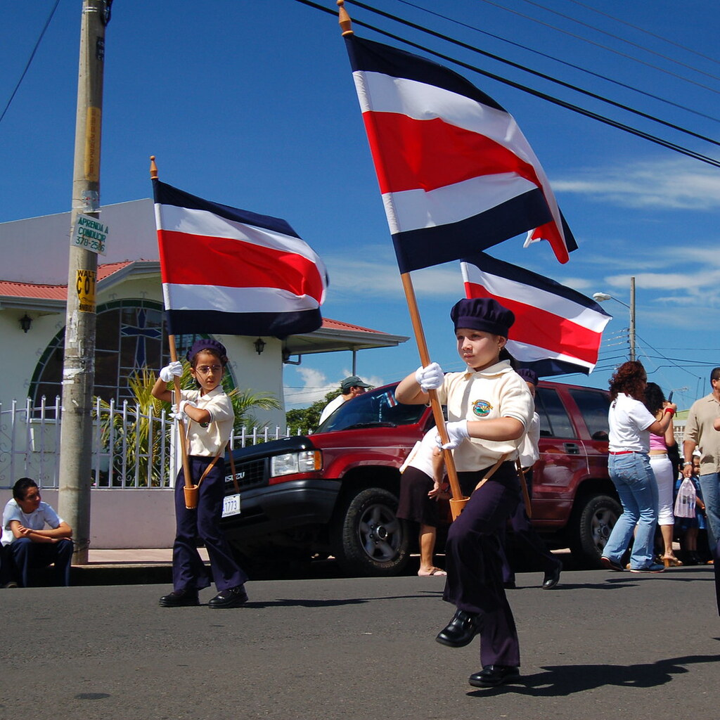 Photo of Costa Rican flags