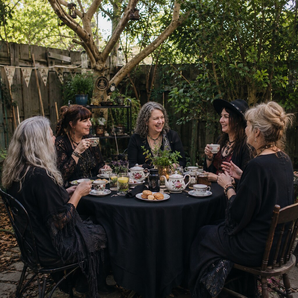 Generated image of a group of witches