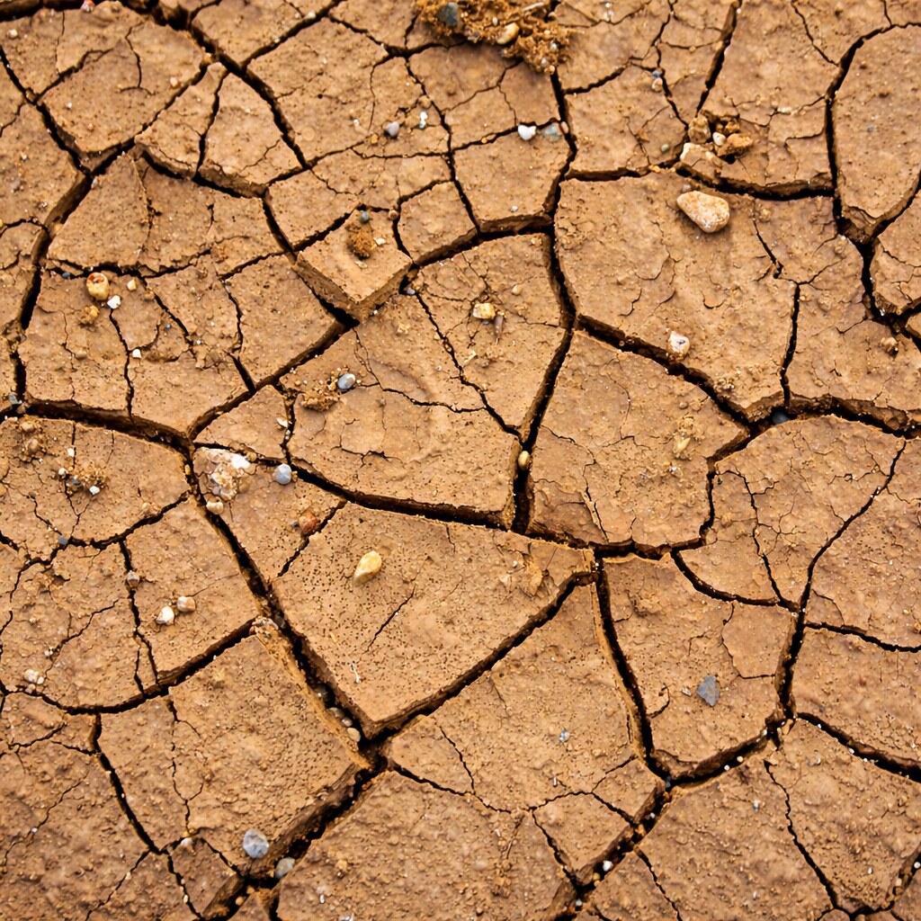 Photo of cracked ground
