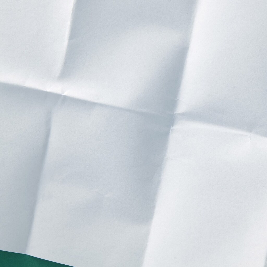 Photo of creased paper