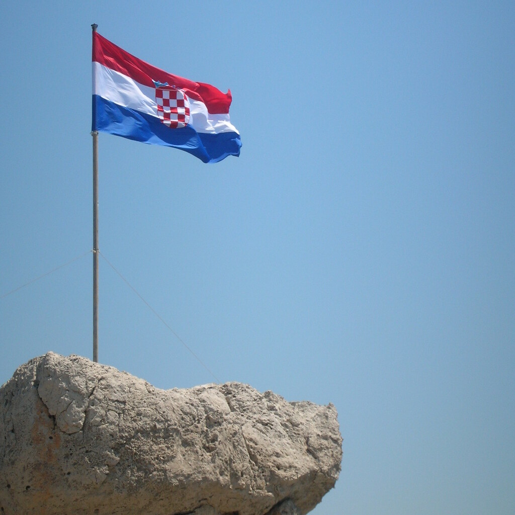 Photo of a Croatian flag