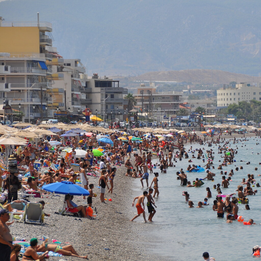 Photo of a crowded beach