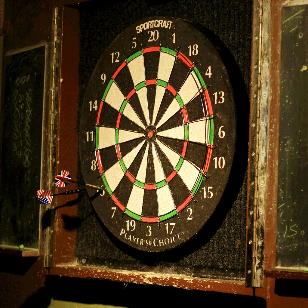 Photo of a dartboard