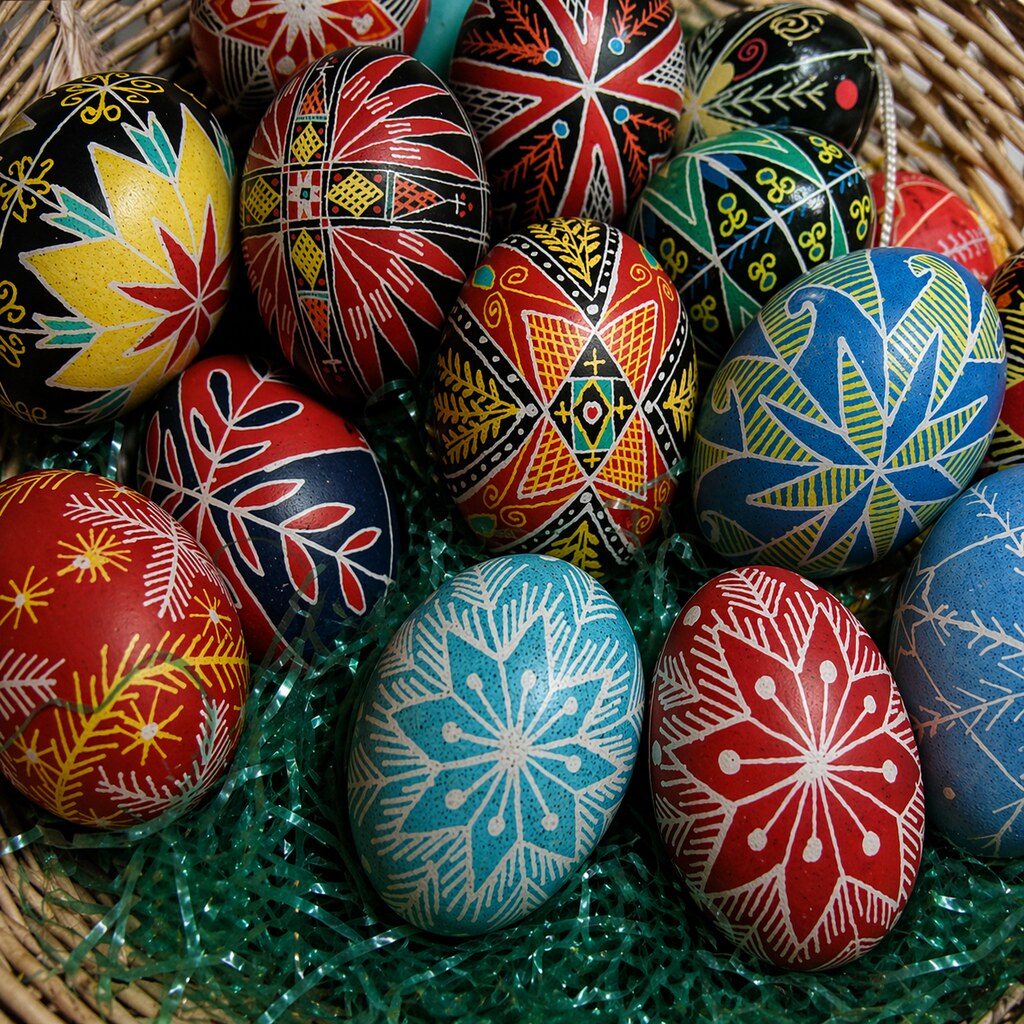 Photo of decorated Easter eggs