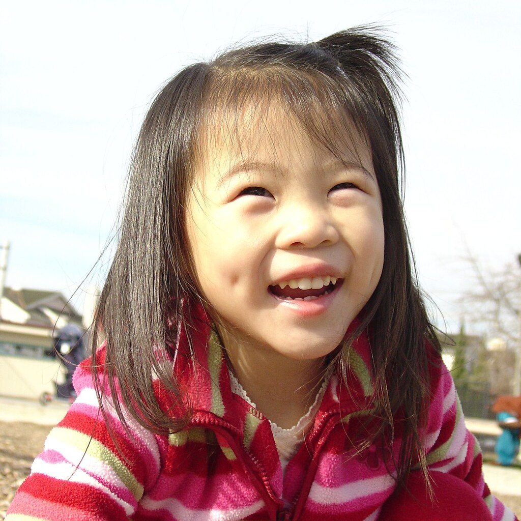 Photo of a little girl with dimples
