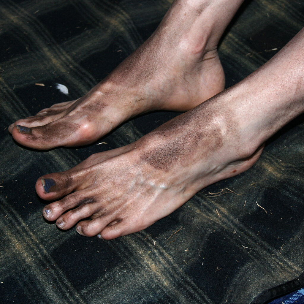 Photo of a dirty baby