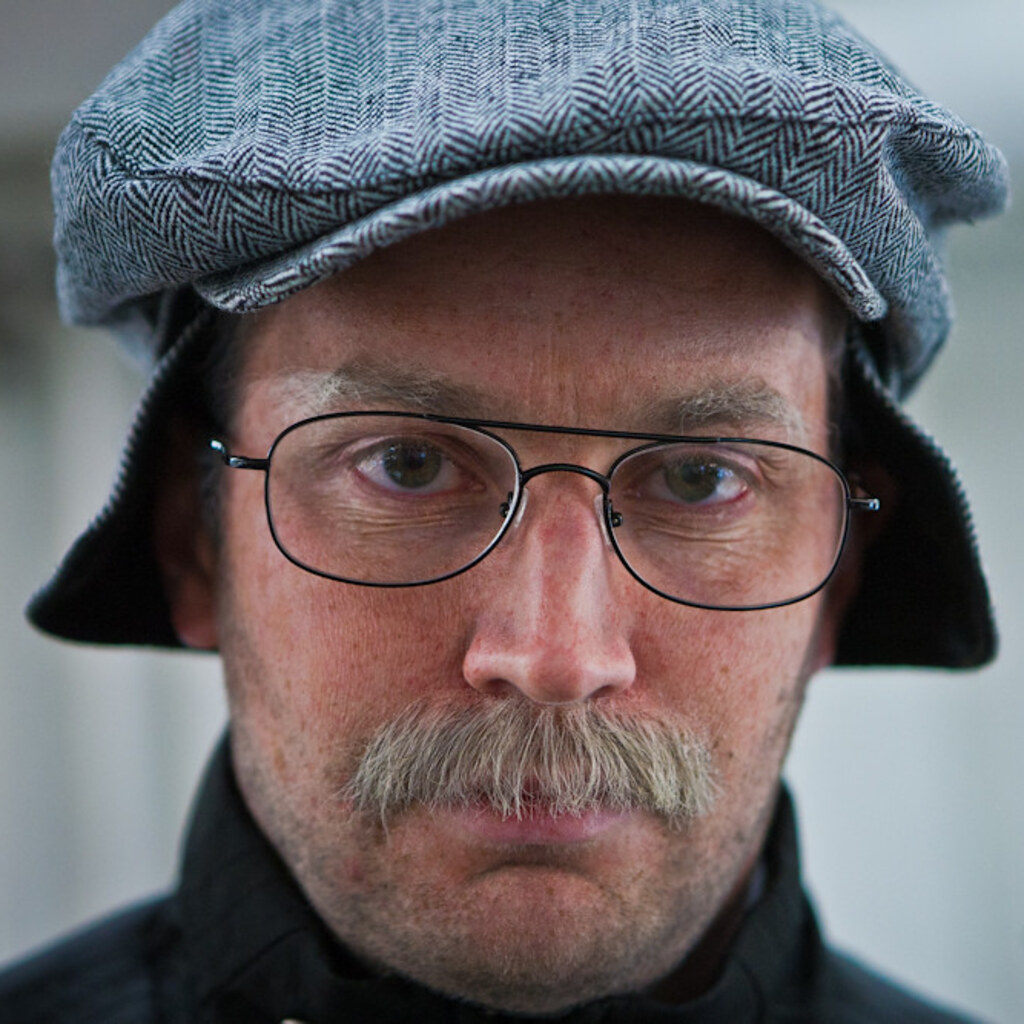 Photo of a man in disguise.