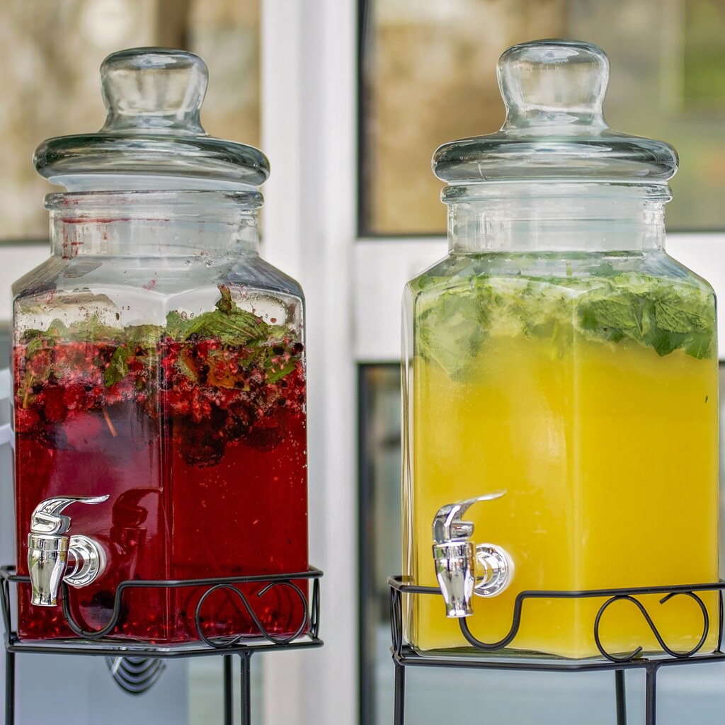 Photo of juice dispensers