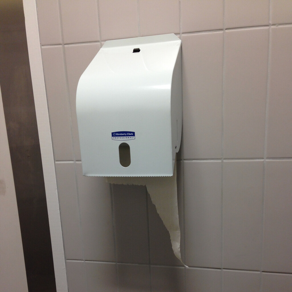 Photo of a paper towel dispenser
