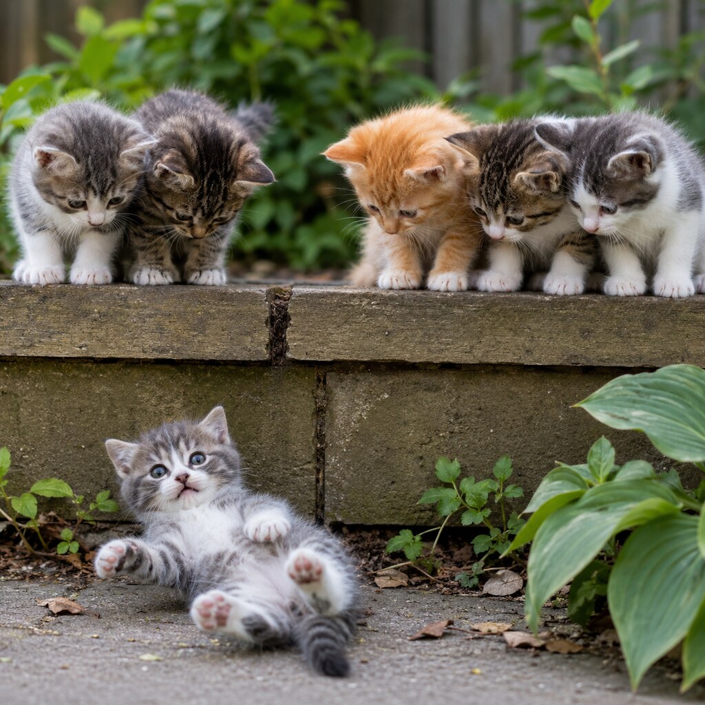 Generated image of a displaced kitten