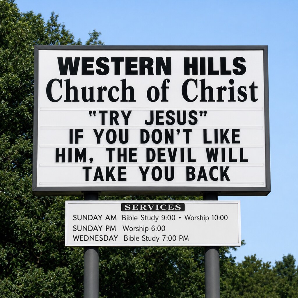 Photo of a church sign
