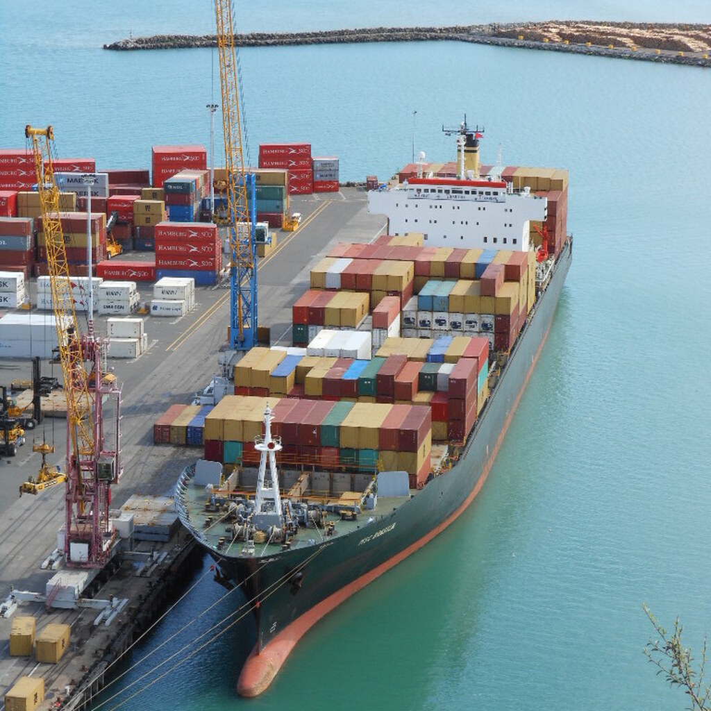 Photo of a docked ship