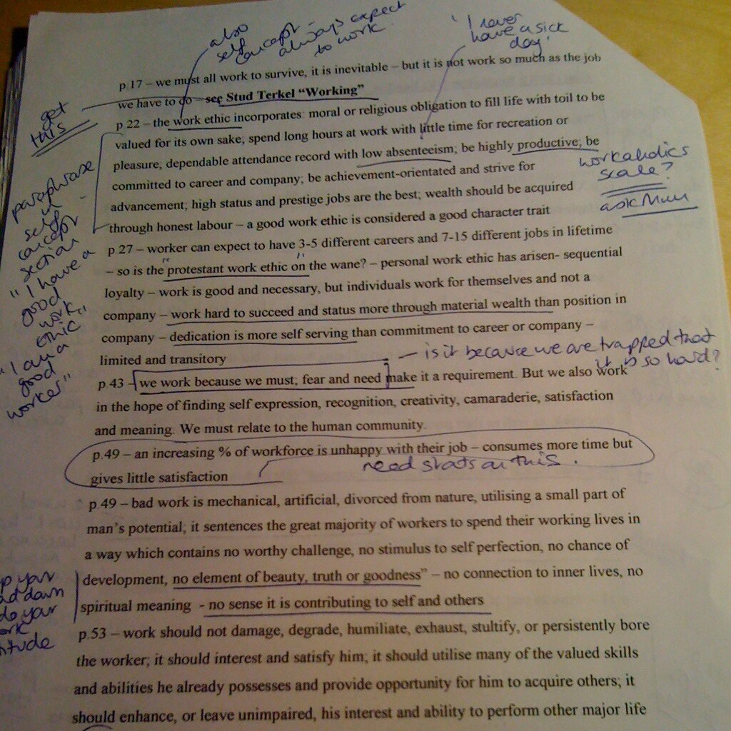 An essay draft.