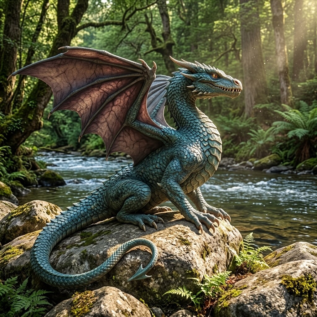 Generated image of a dragon