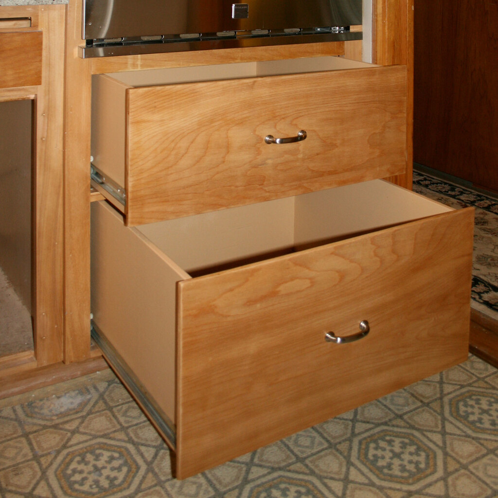 Photo of two drawers.