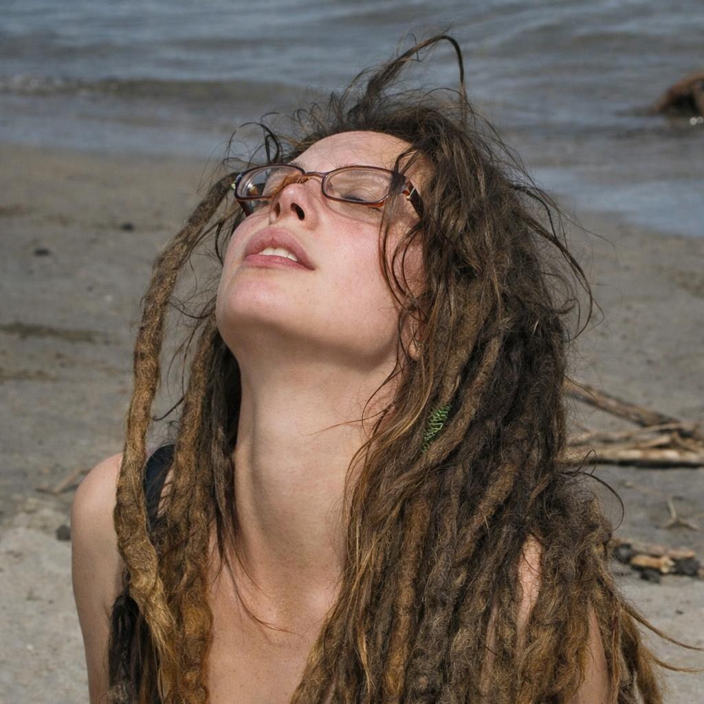 Photo of a girl with dreadlocks