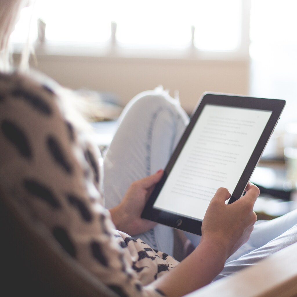 Photo of an e-reader