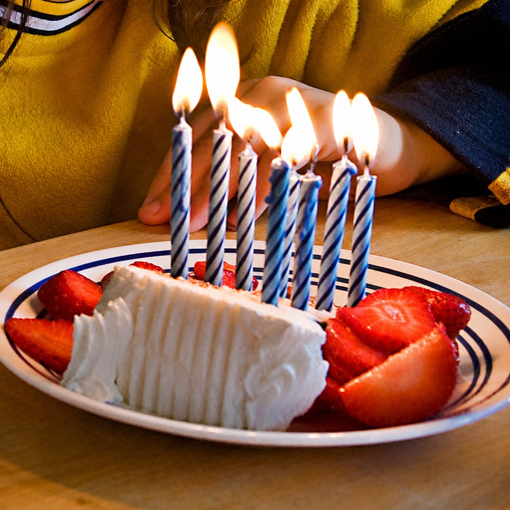 Photo of an eighth birthday cake