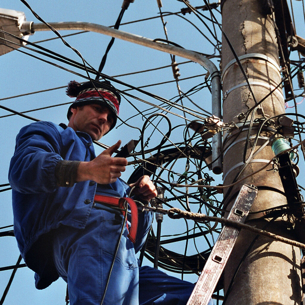 Photo of an electrician