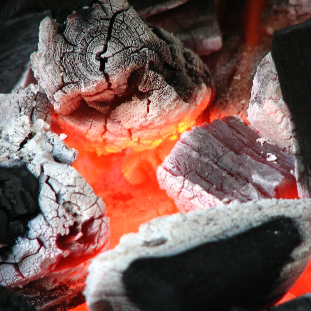 Photo of glowing embers