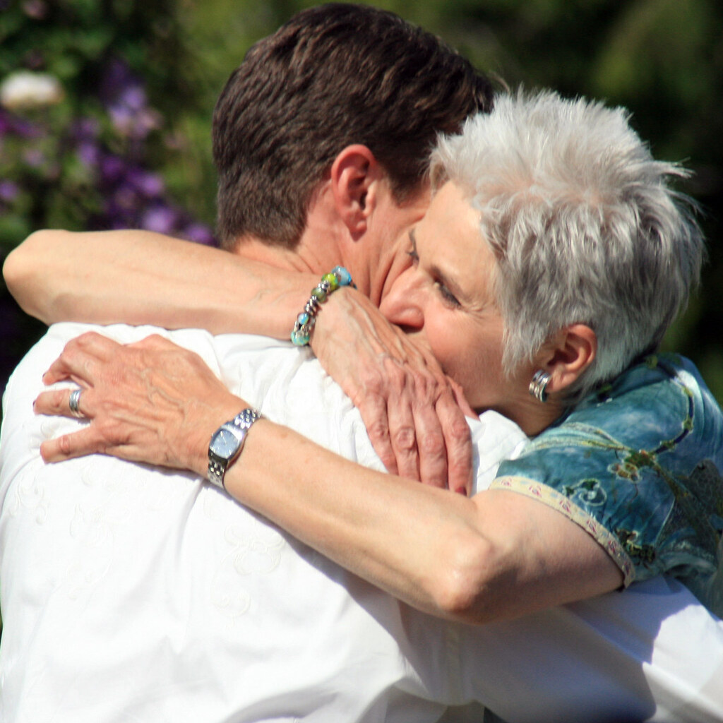 Photo of two people embracing