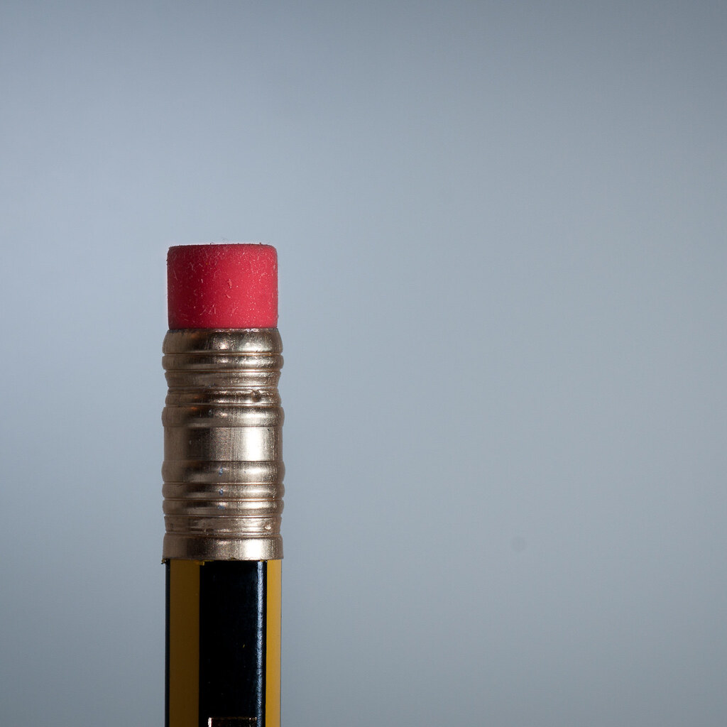 Photo of an eraser